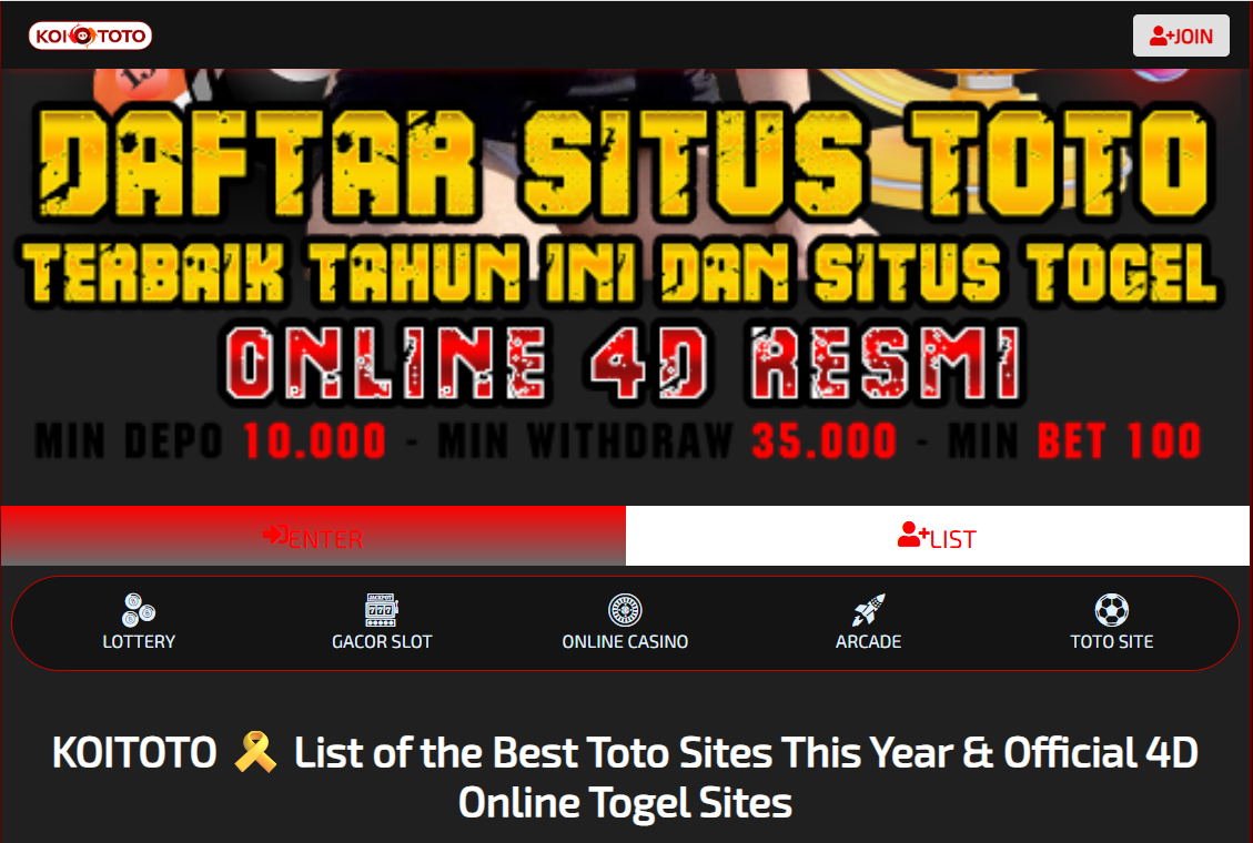 Koitoto – Situs Koi Toto Terpercaya dengan Pasaran Togel Terlengkap